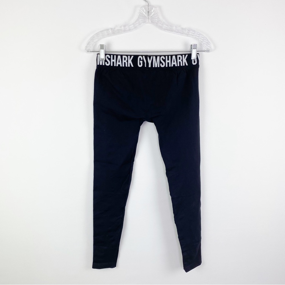 Gymshark Black Workout Leggings with Logo Waistband Size S